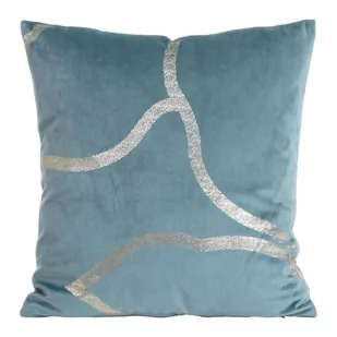 Euro Firany Poszewka 45 x 45 Eurofirany Velvet Blink 40 Niebieski 1224578 - Poszewki na poduszki - miniaturka - grafika 1