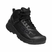 Buty trekkingowe męskie - Buty trekkingowe męskie Keen Nxis Evo Mid Wp triple black 43 Eu - miniaturka - grafika 1