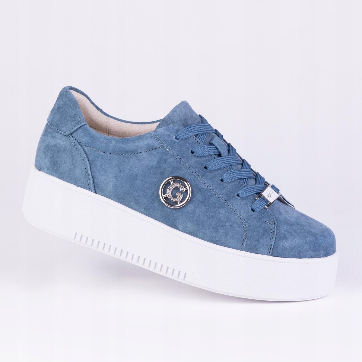 Półbuty sportowe damskie GOODIN GD-XW-1008 skóra naturalna niebieskie 39