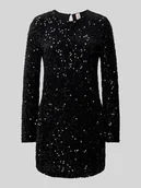 Sukienki - Sukienka cekinowa mini z wycięciem w kształcie łezki z tyłu model ‘ANIKA’ - miniaturka - grafika 1