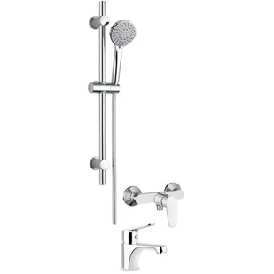 Deante Komplet BGCB040M BATERIA NATRYSK.+BATERIA UMYWALK.+ZESTAW NATRYSK Z DRĄŻKIEM - Baterie podtynkowe - miniaturka - grafika 1