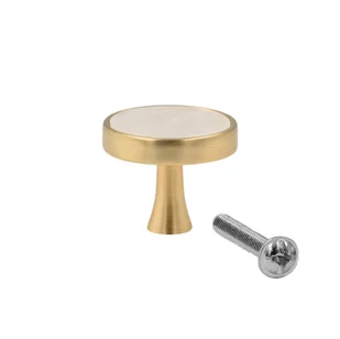Uchwyt Meblowy Gałka Złota + Masa Perłowa 30Mm - Meble modułowe i akcesoria - miniaturka - grafika 1