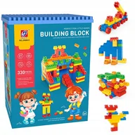 Klocki - Klocki PLASTIKOWE dla Dzieci Konstrukcyjne Duży ZESTAW w KUFERKU 330 ele - miniaturka - grafika 1