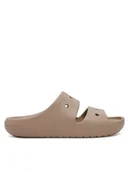 Klapki i japonki męskie - Crocs Klapki Classic Sandal v2 209403 Brązowy - miniaturka - grafika 1