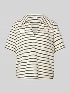 Koszulki i topy damskie - T-shirt z wykładanym kołnierzem model ‘ALO’ - miniaturka - grafika 1