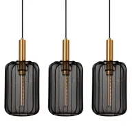 Lampy sufitowe - Sypialniana lampa wisząca Corina 03447/03/30 Lucide klosze siatka złota czarna - miniaturka - grafika 1