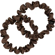 Ozdoby do włosów - Cat&Cat Komplet 2 jedwabnych gumek Slim, Chocolate - miniaturka - grafika 1