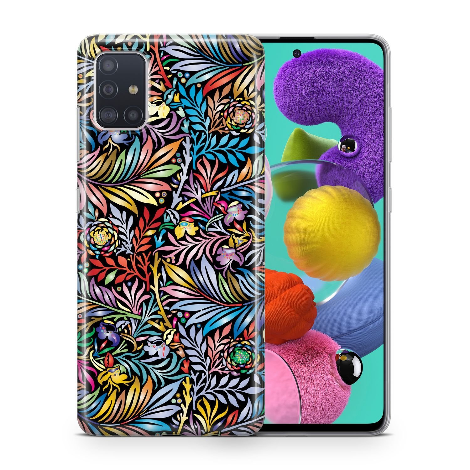 Etui na telefon komórkowy Pokrowiec ochronny na Samsung Galaxy A70 Etui Pokrowiec Torba Zderzak TPU, Model: Samsung Galaxy A70, Wybierz wzór: Kwiatowy wzór