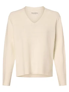 Marc O'Polo Sweter damski Kobiety Bawełna biały jednolity, XL - Swetry damskie - miniaturka - grafika 1