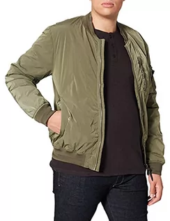 Kurtki męskie - Superdry Męska kurtka New Military Bomber JKT, khaki, XXL - grafika 1