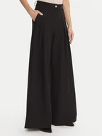 Spodnie damskie - Maryley Spodnie materiałowe 25IB579/43NE Czarny Regular Fit - miniaturka - grafika 1