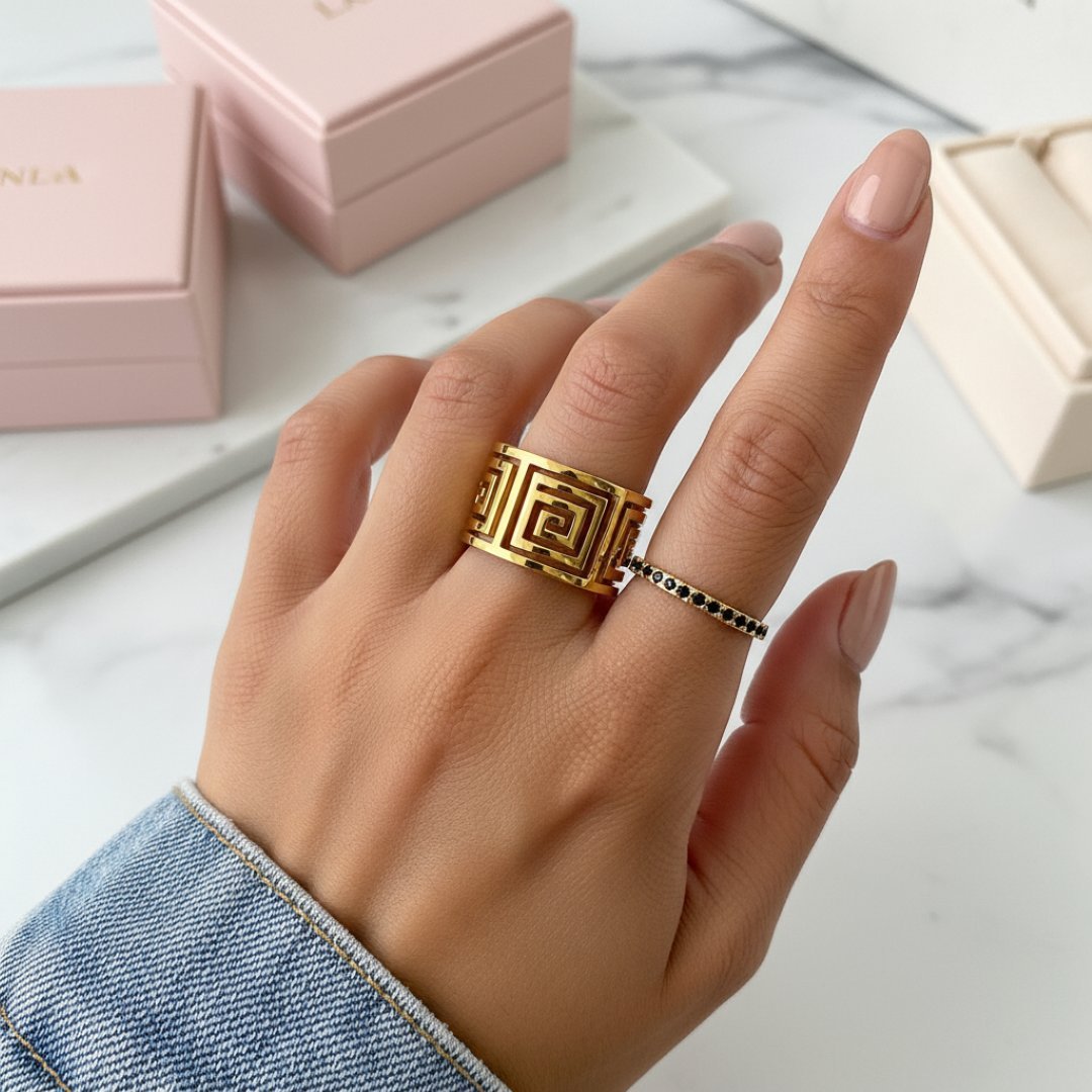 Pierścionek damski 'Grecja' [Rozmiar pierścionków: US 7]