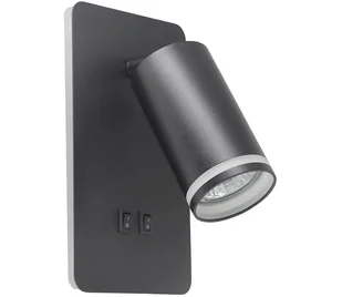 LED Kinkiet punktowy PARIS 1xGU10/10W/230V + LED/6W/230V czarny - Lampy ścienne - miniaturka - grafika 1