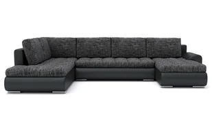 Duży narożnik rozkładany, lewy, Tokio II, 300x200x75 cm, popiel, czarny - Narożniki Duży narożnik rozkładany, lewy, Tokio II, 300x200x75 cm, popiel, czarny - Narożniki - miniaturka - grafika 1