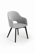 Krzesła - Luka 2 krzesło tapicerowane tkanina do wyboru nogi czarne - miniaturka - grafika 1