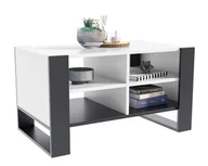 Ławy i stoliki kawowe - Nowoczesny prostokątny stolik kawowy czarny + biały H7-L01 - miniaturka - grafika 1