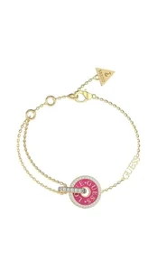 GUESS Bransoletka dla kobiet Miłość Couleur Dorée JUBB04078JWYGFCS, jeden rozmiar, Klejnot ze stali szlachetnej, pasek z klejnotami - Paski - miniaturka - grafika 1