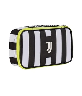 Seven Piórnik szkolny QUICK CASE - F.C. JUVENTUS piłka nożna - WIN IS THE RULE, czarno-biały - z przegródką z ołówkami, długopisami i markerami, akcesoria szkolne, plecak szkolny - piórnik szkolny dla - Plecaki szkolne i tornistry - miniaturka - grafika 1