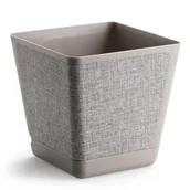 Donice - HowHomely Doniczka Pilea Texelle taupe h18x18 cm - miniaturka - grafika 1