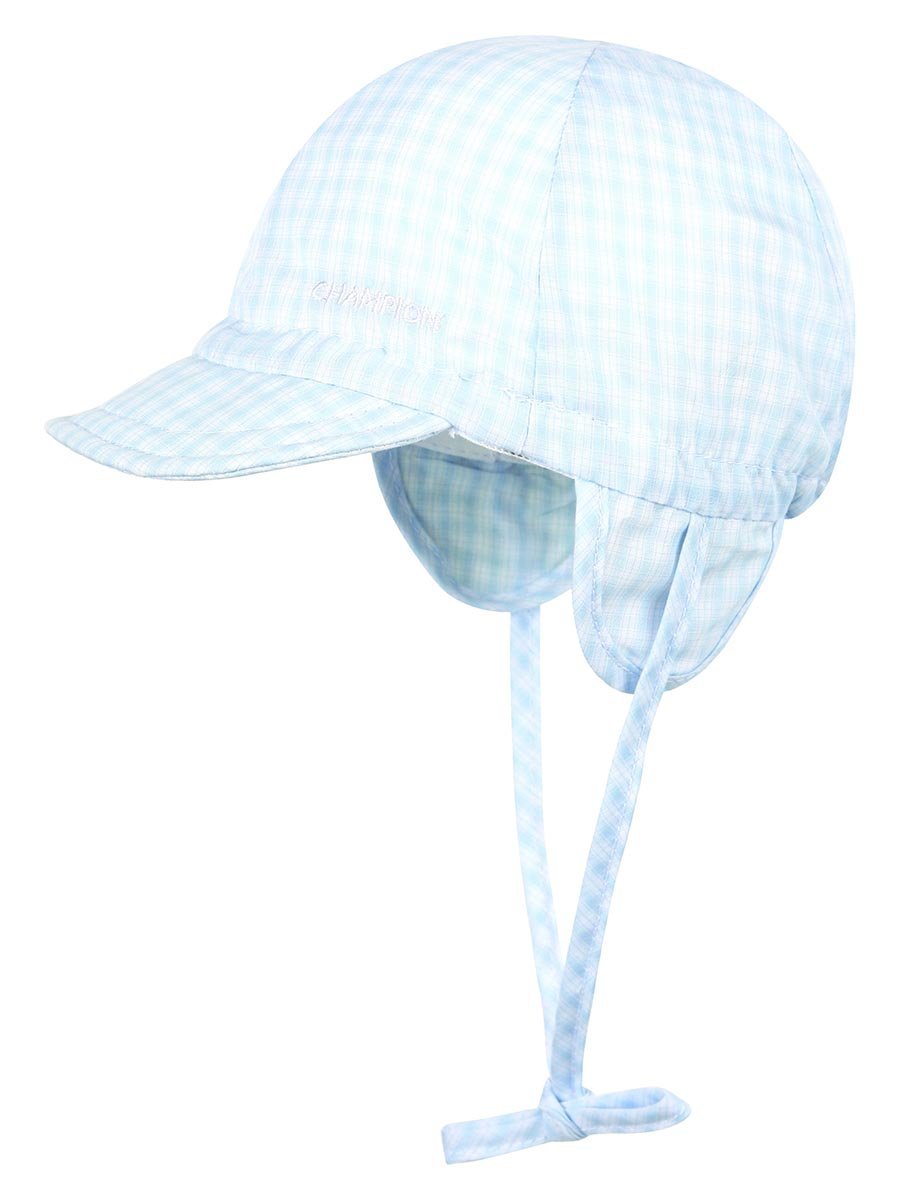 Niemowlęca czapka w kratkę niebieska Döll r.45