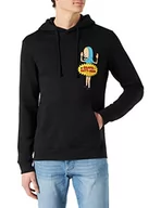 Bluzy męskie - ONLY & SONS Męska bluza z kapturem ONSBEAVIS and Butthead REG, czarna, XXL, czarny, XXL - miniaturka - grafika 1