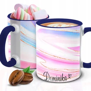 Kubek Z Nadrukiem IMIĘ NA MARMUROWEJ TEKSTURZE Granatowo Biały Kreator - Kubki Kubek Z Nadrukiem IMIĘ NA MARMUROWEJ TEKSTURZE Granatowo Biały Kreator - Kubki - miniaturka - grafika 1