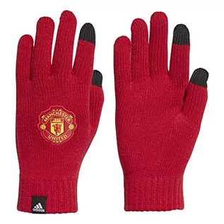 Rękawiczki - adidas Męskie rękawiczki MUFC Gloves, Reared/White, XL - grafika 1