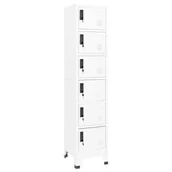 Szafki na klucze - Szafka zamykana na klucz, biała, 38x40x180 cm, stalowa - miniaturka - grafika 1