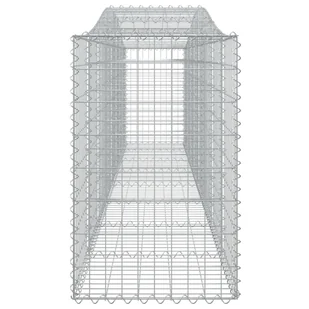 VIDAXL Kosze gabionowe, 3 szt, 400x50x80/100 cm, galwanizowane żelazo - Ogrodzenia - miniaturka - grafika 6