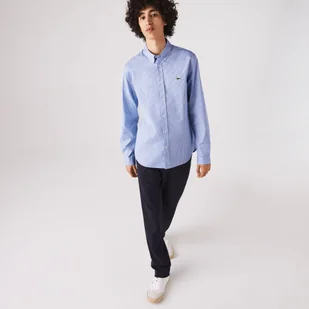 Lacoste Męska Bawełniana Koszula w Kratę Premium Regular Fit - Koszule męskie - miniaturka - grafika 1