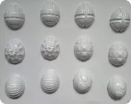 Akcesoria rzeźbiarskie - Forma do odlewów gipsu, pisanki 3D, 6 elementów - miniaturka - grafika 1