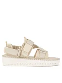 Sandały damskie - Badura Sandały BEKI-01W3-006 Beżowy - miniaturka - grafika 1