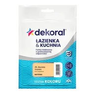 Farby wewnętrzne - Dekoral Farba lateksowa o podwyższonej odporności ŁAZIENKA KUCHNIA TESTER Złocista morela 0,03 l - miniaturka - grafika 1