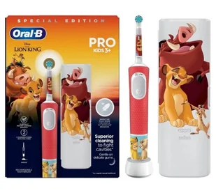 Oral-B Pro Kids 3+ Lion King Szczoteczka elektryczna dla dzieci od 3 lat + Etui - Szczoteczki do zębów dla dzieci - miniaturka - grafika 1