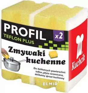 Kuchcik Gąbka Do Naczyń Profil 2 Sztuki - Ściereczki, gąbki, czyściki - miniaturka - grafika 1
