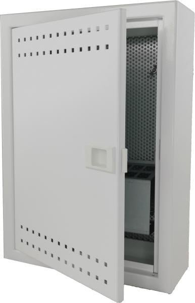 Alantec Szafka mieszkaniowa, teletechniczna, FTTH 350x250x90, natynkowa, drzwi perforowane, 1 x gn. elektryczne, 14 x gn. keystone ALANTEC - ALANTEC