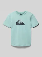 Koszulki dla chłopców - T-shirt z nadrukiem z logo - miniaturka - grafika 1