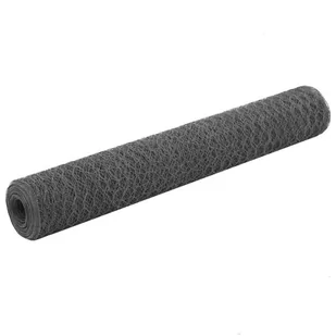 vidaxl Ogrodzenie z siatki, stal i PVC, 25x1 m, szare - Ogrodzenia - miniaturka - grafika 2