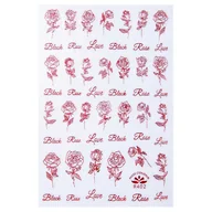 Ozdoby do paznokci - Allepaznokcie Naklejki do paznokci cienkie samoprzylepne walentynkowe czerwone Nr R402 - miniaturka - grafika 1