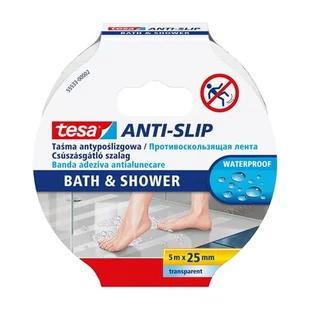 Taśma antypoślizgowa tesa® do wanny i brodzika 5 m x 25 mm, przezroczysta - Inne mocowania - miniaturka - grafika 1