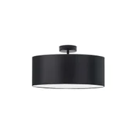 Lampy sufitowe - Czarny plafon sufitowy do salonu WENECJA fi - 40 cm - kolor czarny - miniaturka - grafika 1