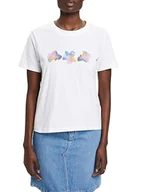 Koszulki i topy damskie - edc by ESPRIT T-shirt damski, 100 / biały, XL - miniaturka - grafika 1