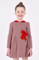 Sukienki i spódniczki dla dziewczynek - Mayoral sukienka dziecięca kolor czerwony mini rozkloszowana - miniaturka - grafika 1