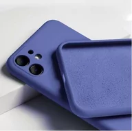 Etui i futerały do telefonów - Silicone Case Elastyczne Silikonowe Etui Pokrowiec Iphone 12 Pro Max Granatowy - miniaturka - grafika 1