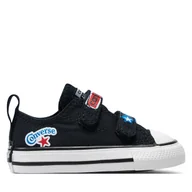 Buty dla chłopców - Trampki Converse Chuck Taylor All Star Easy On Sticker Stash A06359C Czarny - miniaturka - grafika 1