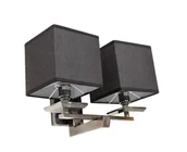 Lampy ścienne - FIANELO W2 kinkiet chrom z czarnym abażurem 2xE14 - miniaturka - grafika 1