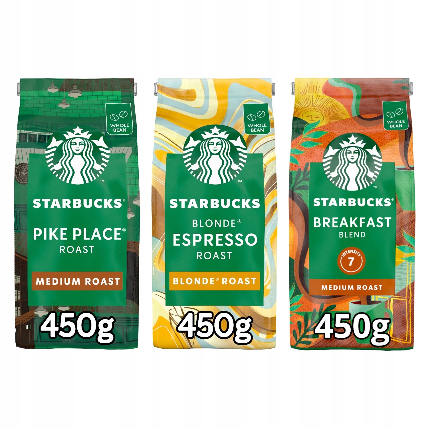 Kawa ziarnista Starbucks Arabica mix zestaw 3x 450g