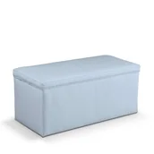 Pufy i podnóżki - Dekoria.pl Dekoria.pl Skrzynia tapicerowana pastelowy niebieski 90 × 40 × 40 cm Loneta 525-133-35 - miniaturka - grafika 1