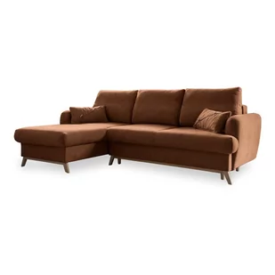 Ceglasty narożnik rozkładany Miuform Scandic Lagom, lewostronny - Narożniki - miniaturka - grafika 1