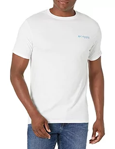 Columbia Męski T-shirt męski Graphic, biały/flanelowy, średni - Koszulki męskie - miniaturka - grafika 1